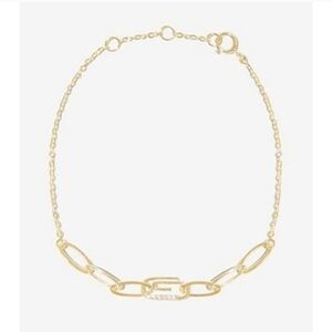 NWT Pavé Safety Pin Paperclip Bracelet By Adina Eden